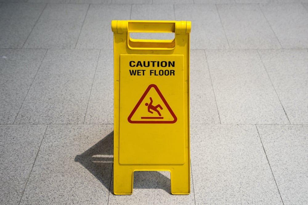 wet floor sign